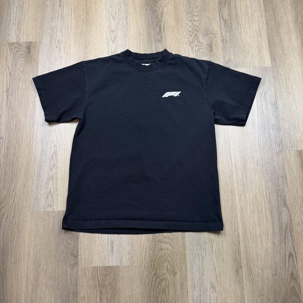 Yohji Yamamoto Shirt Mens Medium Black F1 Racing Formula 1 Wildside Graphic Tee